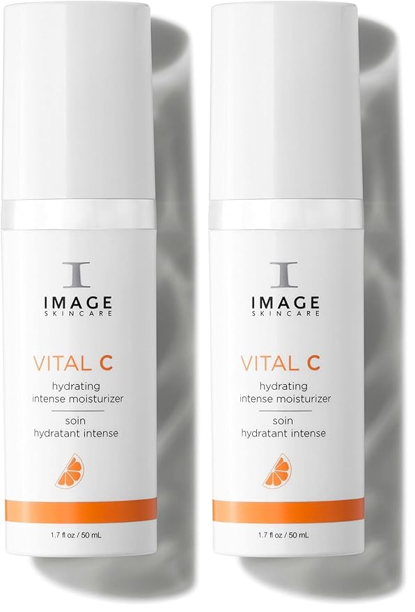 IMAGE Skincare,VITAL C Hydrating Intense Moisturizer,Lightweight Face Lotion with Hyaluronic Acid and Shea Butter,for Dry Skin,1.7 fl oz.,(Pack of 2)