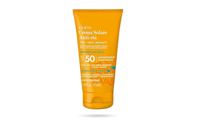 Pupa Crema Solare Anti-Eta SPF 50, 1.6 fl oz, 1 Unit, Made in Italy