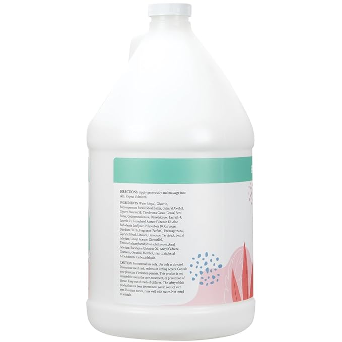 Ginger Lily Farms Botanicals Soothing Butter Lotion for Dry Skin, Eucalyptus Tranquility, 100% Vegan & Cruelty-Free, 1 Gallon (Pack of 4)