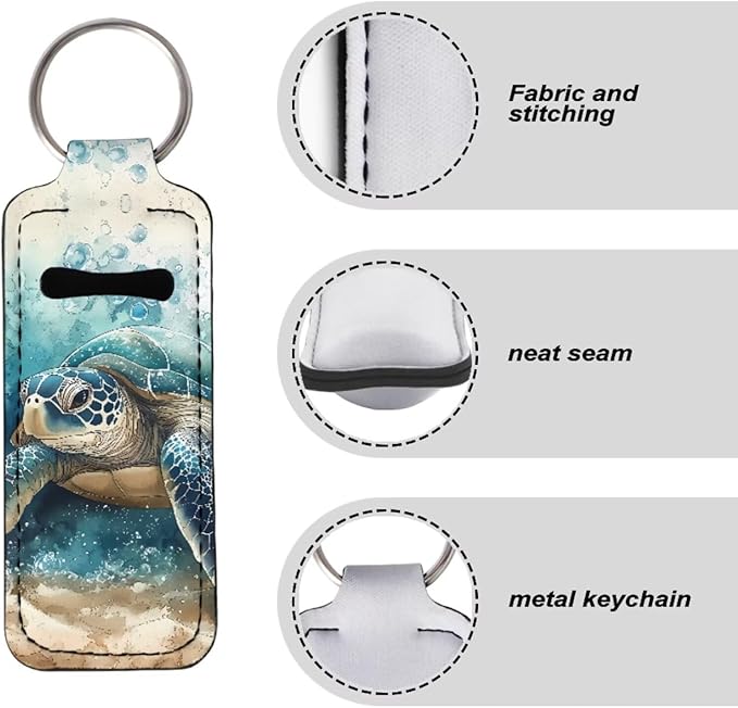 Pensura Chapstick Holder Keychain Fashion 5 Pcs Car Keychain Holder Portable Chapstick Holder Keep from Scratched and Dust