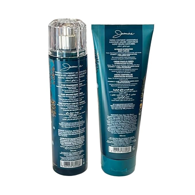 Bath & Body Works PRINCESS COLLECTION Fine Fragrance Mist & Ultimate Hydration Body Cream 2-piece Gift Set with a Bow for Holidays - Full Size – Limited Edition (Jasmine)