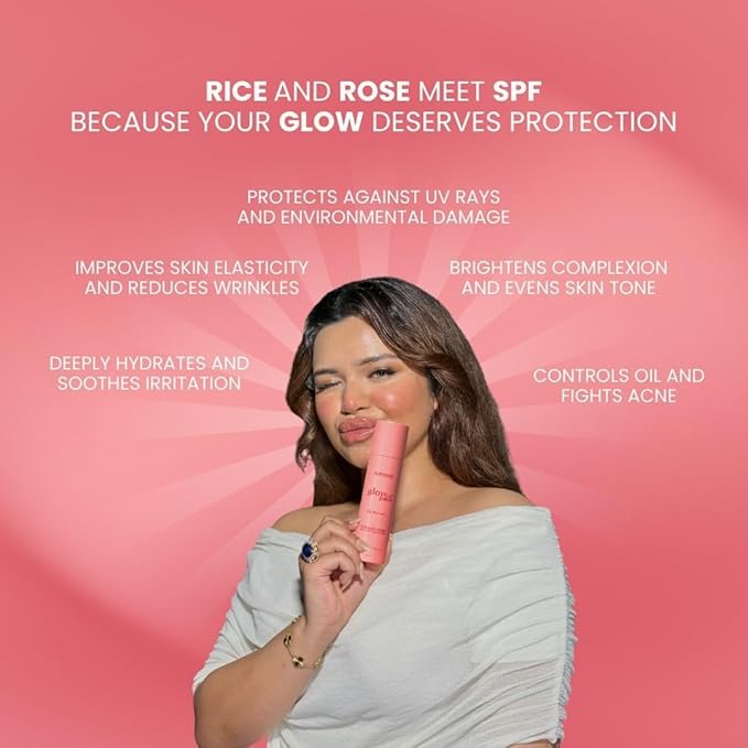 Glow Up Juice Spf 35 Pa++++ 100Ml | Rose & Rice Toner Korean Skincare For Glass Skin | Uv Rays Protection | Brightens & Smoothens | Dewy Mist For All Skin Types | Dermatologically Tested