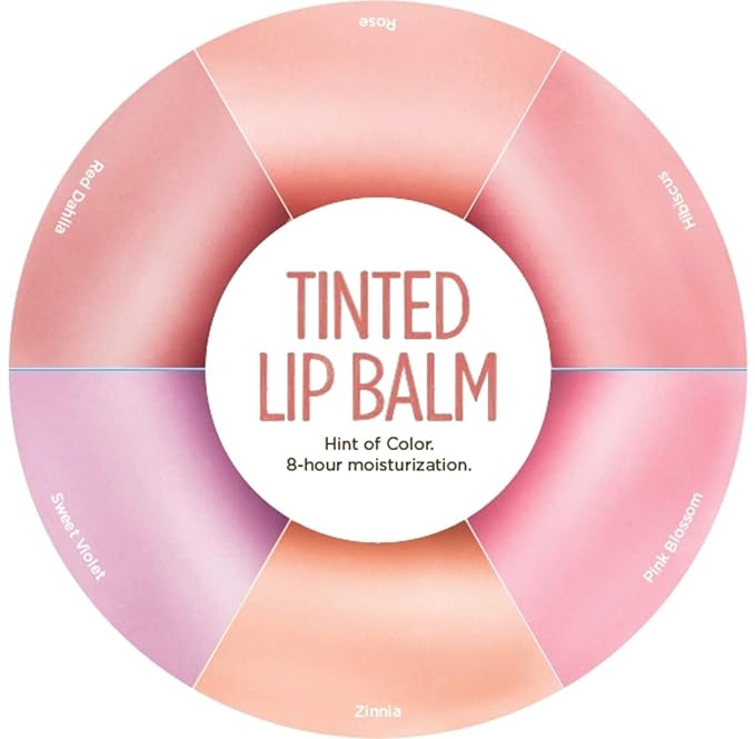 Burts Bees 100% Natural Tinted Lip Balm, Pink Blossom with Shea Butter & Botanical Waxes 1 Tube (Pack of 2)