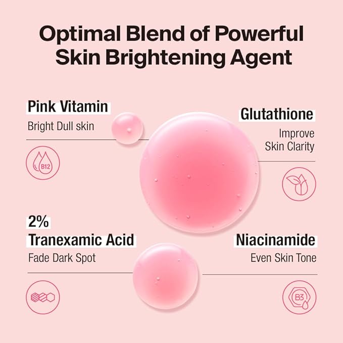 Spot Pink Vitamin Serum, 1.01 fl oz - B12 Vitamin Serum for Face I Niacinamide Facial Serum for Dull Skin & Uneven Skin Tone I Glass Skin Korean Skincare