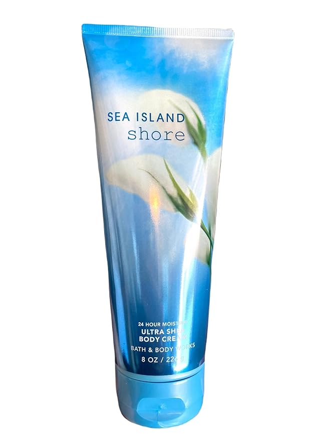 Bath and body Lotion, Perfume Mist, Shower Gel Holiday and Tropical Fragrance Collection (Sea Island Shore Shea Cream, 8 Ounce)