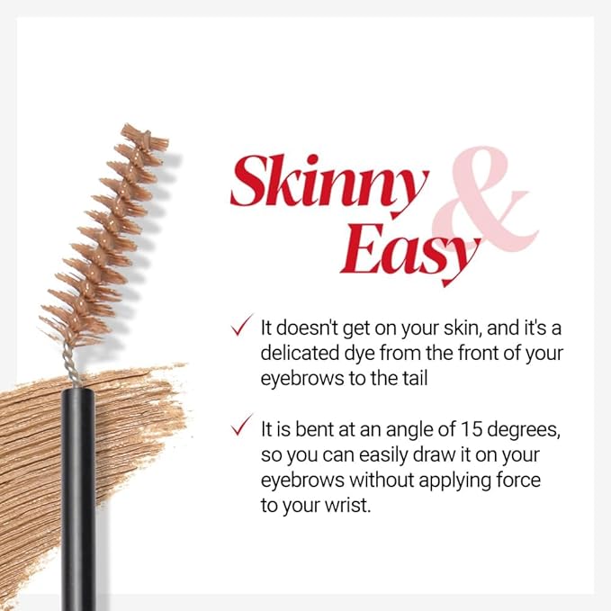 Espoir The Brow Color Fixing Cara #4 Fake Bleach | Easy Fixing without Clumping with Skinny Brush, Long-Lasting & Smudge-proof Eyebrow Mascara, Soft Mood Coloring Tinted Gel, Korean Makeup, 0.1 Fl Oz.