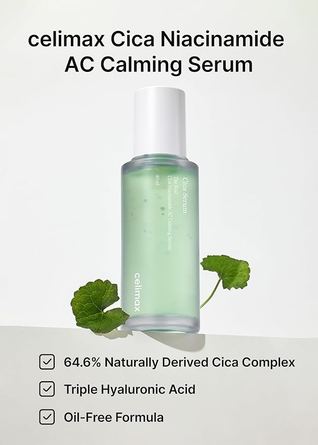 celimax Ji.Woo.Gae Cica BHA Blemish Toner Pad (60 Pads) + The Real Cica Niacinamide AC Calming Serum 40ml + The Real Cica Soothing Cream 50ml Bundle