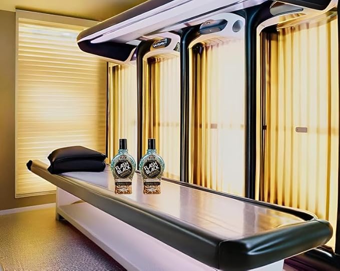 2-Pack European Gold Flash Black 4000X Indoor Tanning Lotion with Time-Release DHA Bronzers Tanning Bed Lotion and Outdoor Sun Tan lotion 12 fl oz