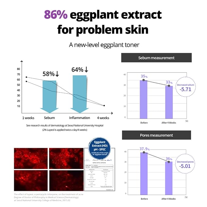[BONAJOUR] Eggplant Daily BHA Toner & Cream Duo 7.2+1.7 fl.oz