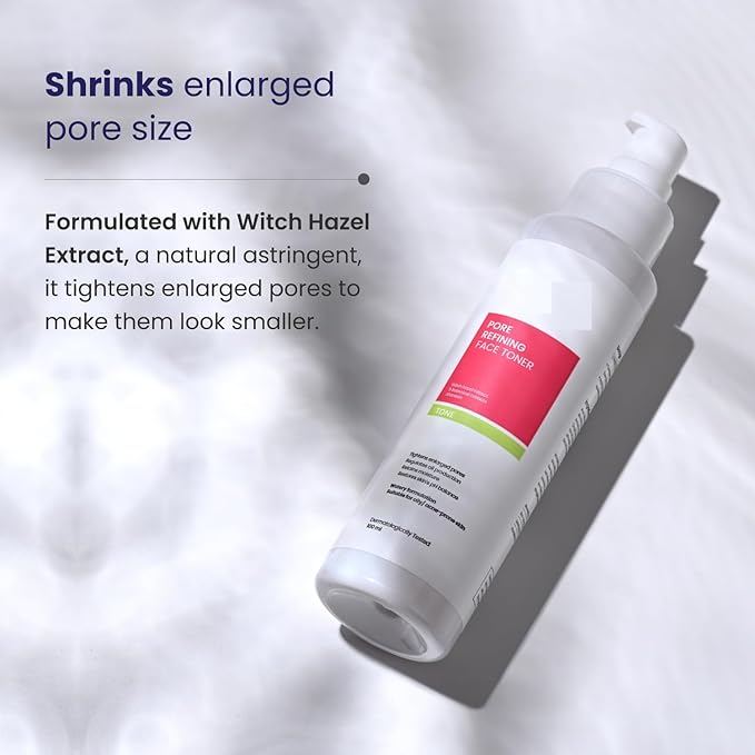 Pore Refining Face Toner | Tightens Enlarged Pores | Regulates Oil Production | Retains Moisture & Ph Balance | Alcohol-Free Toner for Oily and Acne Prone Skin |100 Ml