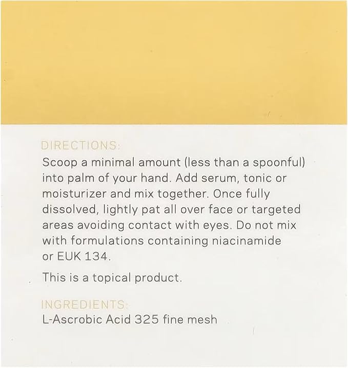 Cosmedica Skincare 100% L-Ascorbic Acid Powder- Vitamin C for Face, Custom Boost for Facial Serums, Hyaluronic Acid Serum, Moisturizer, Night Cream and Facial Toner 0.7 oz