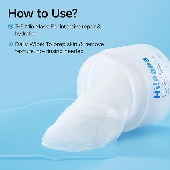 Hi!papa Cooling Gel Toner Pads - Hydrating Hydrogel Face Pads with Centella, Hyaluronic Acid, Ceramide - Soothing Daily Skincare for Sensitive Skin & Teens (90 Pads)
