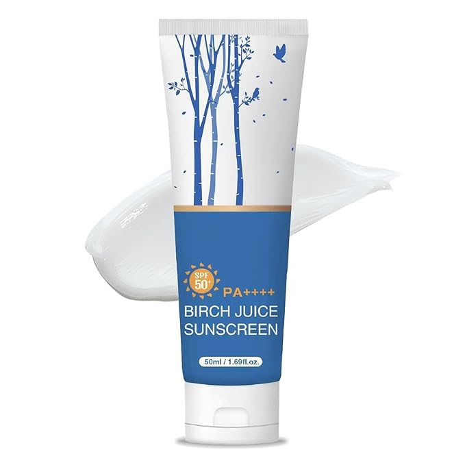 Birch Juice Sunscreen SPF 50+ - Daily Hydrating Facial Sunscreen, Broad Spectrum UVA/UVB Protection, Non-Greasy Moisturizer for Sensitive Skin, Vegan & Cruelty-Free 1.69 fl.oz (1)