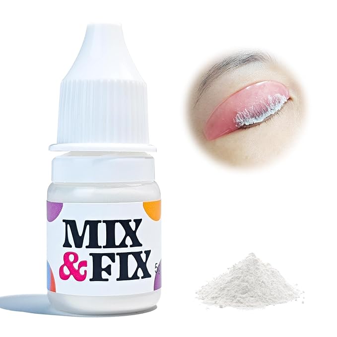 PERMANIA Korean Lash Lift Powder, Super Mix Eyelash Perm Solution Achieve Glue-free for Lash Lift, Salon Use (with Flat Shields)