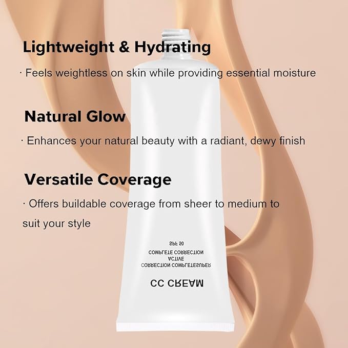 CC Cream Skin Tone Adjusting for Mature Skin, Complete Correction Super Active, Light, Moisturizer, SPF 50, 1.0 fl oz (Ivory, 30ml)