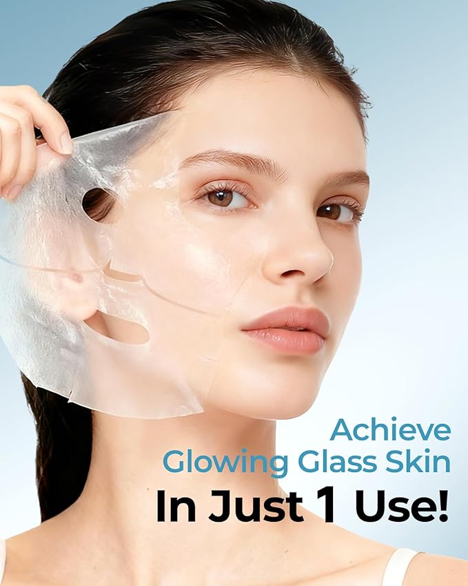 6 Pack Bio-Collagen Face Mask, Hydrating Overnight Masks, Fine Lines Face Lifting Mask for Elasticity, Pore Minimizing, Firming, Moisturizing, Facial Mask Skincare