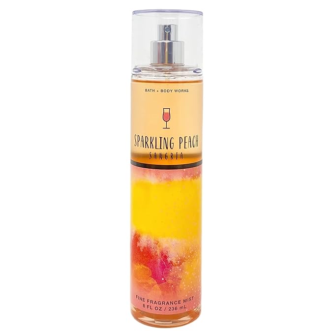 Bath & Body Works Sparkling Peach Sangria 2 Piece Set - Fragrance Mist and Body Cream - Full Size