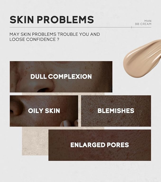 BB Cream With SPF 15-1.41oz Hydrating & Concealing Glow Foundation + CC cream, Sunscreen Tinted Lotion, Long-Lasting, Oil-Control, Pore-Hiding Beauty Balm, Tinted Moisturizer