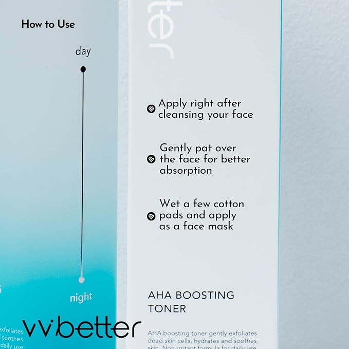 Facial AHA BHA Toner, Mild Exfoliation, Hydration and Soothing, Korean Toner, Smooth Skin, Alcohol-Free - 6.76 Fl.Ounce