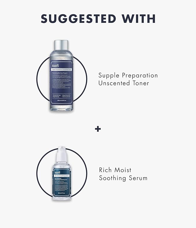DearKlairs Supple Preparation All-over lotion, Daily face and body moisturizer, for sensitive skin, Essential oil Free, Artificial fragrance free, 250ml, 8.45oz