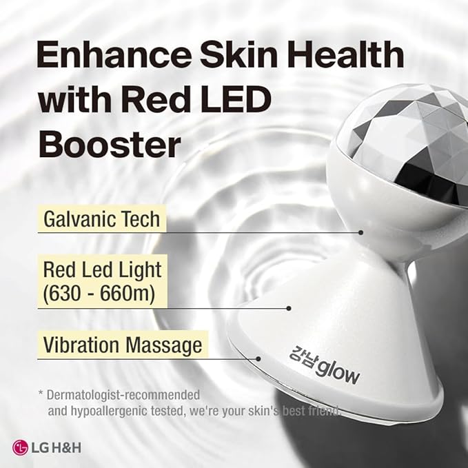 Galvanic Red LED Booster - Korean Skin Care Product for Glow Skin & Absorption I Face Massager & Self Care Items for Women