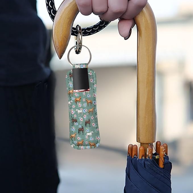 Pensura Chapstick Holder Keychain Fashion 5 Pcs Car Keychain Holder Portable Chapstick Holder Keep from Scratched and Dust