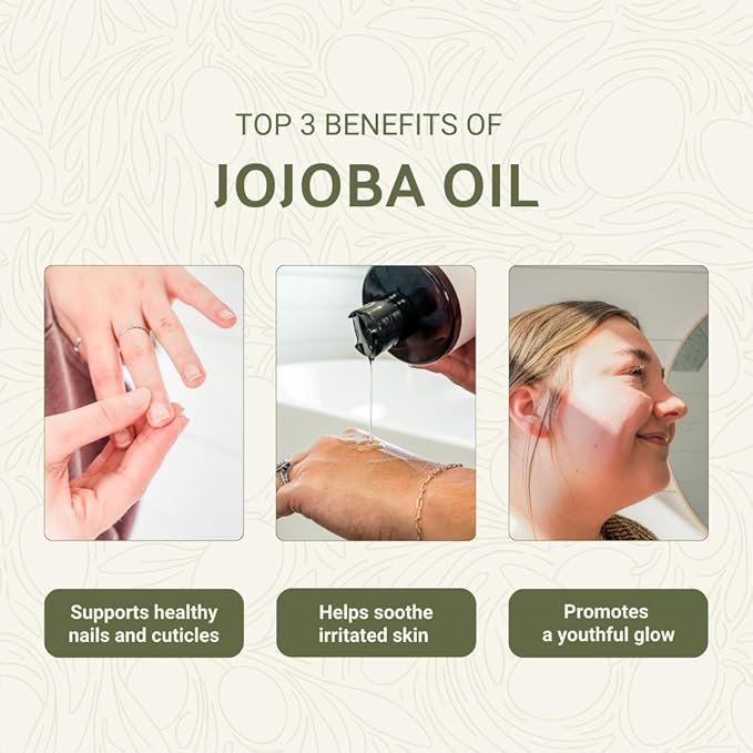 Jojoba Oil - Direct from EIR Oils' Farm in Israel - 100% Pure Carrier Oil for Hair, Face, and Skin - Hand-Picked, Cold-Pressed Carrier Oil (8oz)