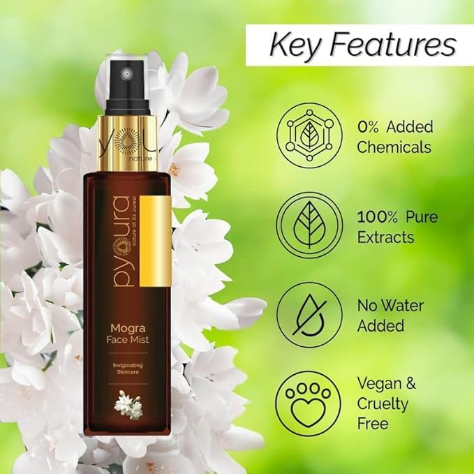 Viva Pure Jasmine Mogra Face Toner Mist 50 ml, 100% Natural Toner for Healthy Glow & Even Skin Tone, Hydrating Serum Toner for Dry Oily Combination Skin, Distinctive Natural Jasmine Perfume