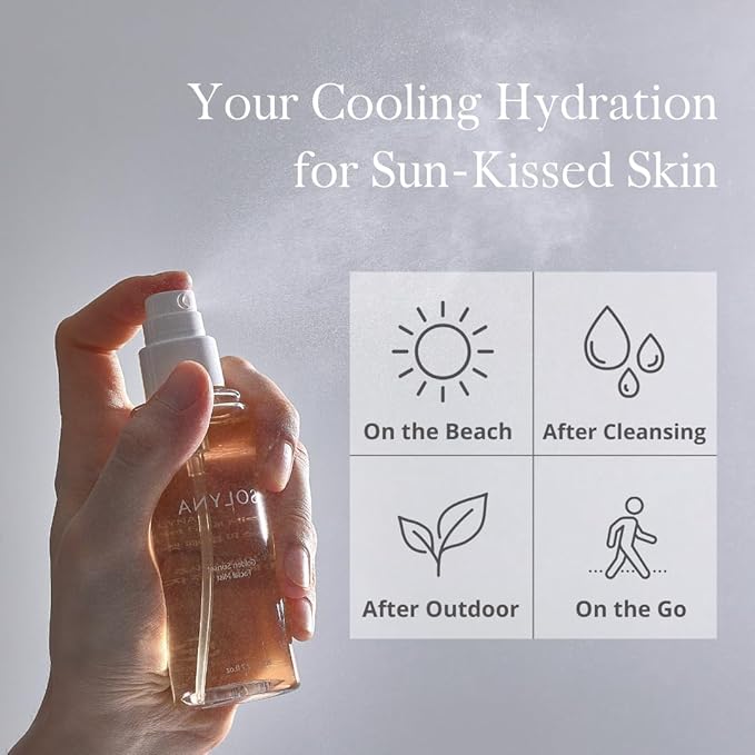 SOLYNA Golden Sunset Facial Spray 80ml Korean After-Sun Hydrating Facial Mist with Aloe Vera, Centella Asiatica (Cica) and Chamomile | Soothes & Calms Sunlit Skin