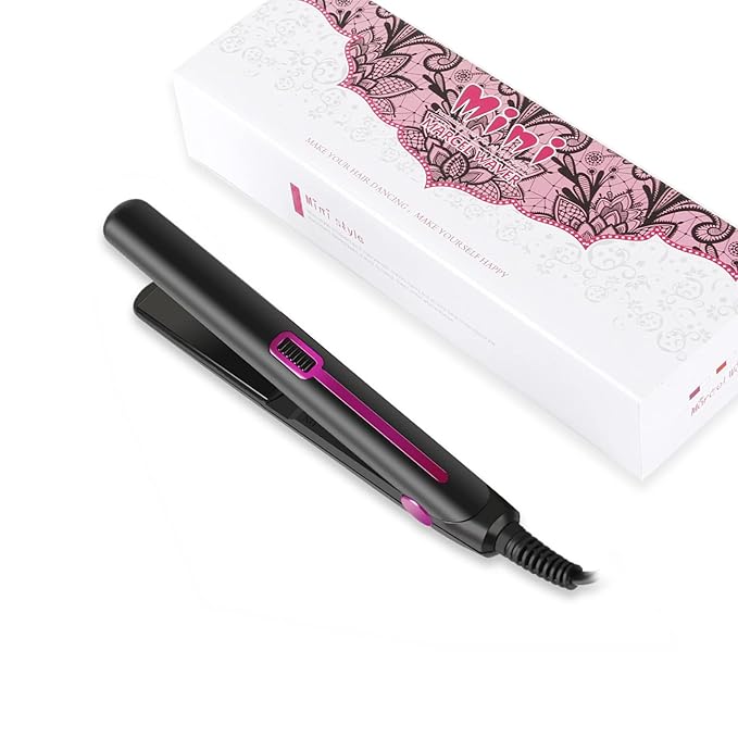 Mini Hair Straightener, Mini Flat Iron for Short Hair and Bangs, 0.7 Inch Small Flat Iron for Travel