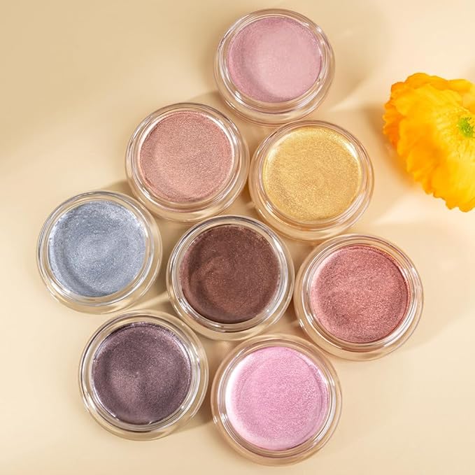 Soft Rose Mist Cream Shimmer Eyeshadow – Rose Lilac Pearl Mousse Eye Shadow, High Pigment Glitter Pink Eyeshadow, Waterproof Long-Lasting Crease-Proof Single Shade for Natural Everyday Eye Makeup 2