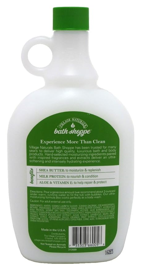 Village Naturals Bath Milk Bath Ultra-Moist White Tea & Jasmine 28 Ounce (828ml) (6 Pack)