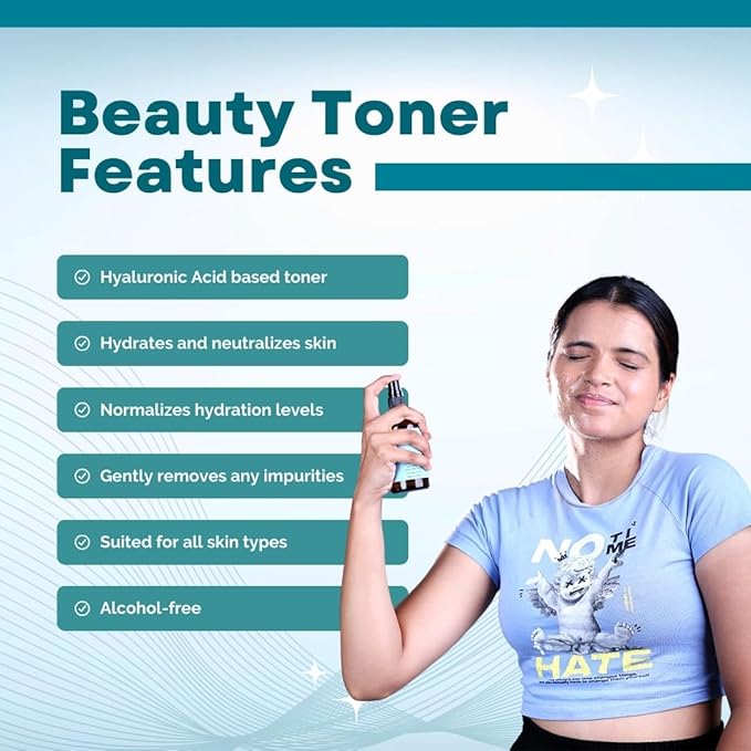 BEMT Hydrating Face Toner for Normal to Dry Skin | Moisture-Boosting, Alcohol-Free Toner with Gotukola & Ceramides | Vegan Formula for Soft, Dewy-Looking Skin | 100 ml