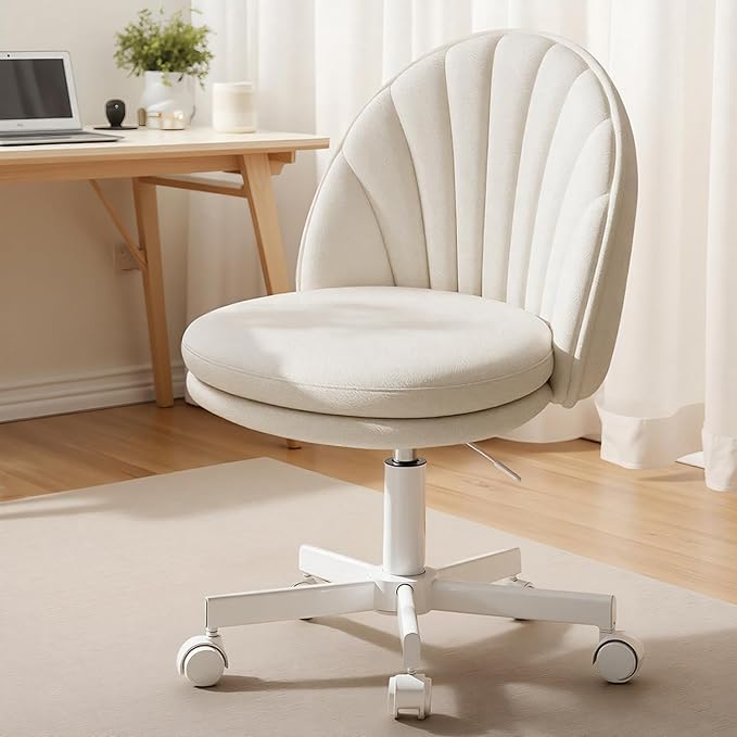 GTPLAYER Small Ergonomic Tall Office Chair, Computer Desk Chair with Wheels Versatile Height Use: Office to Bar Stools (or Standing Desk), Vanity Chair with Back PU Leather Shell Design for Gift