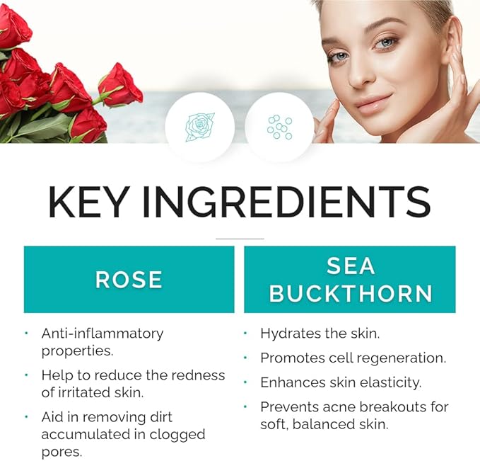 VITAMINS AND SEA BEAUTY Hydrating Facial Toner Mist with Sea Buckthorn + Rose, 8 fl oz