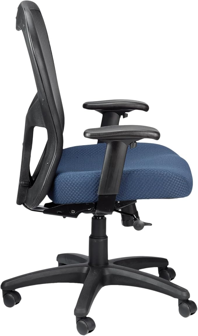 Tempur-Pedic TP9000C Mesh Swivel Task Chair with Tempur Material, Cooling Gel Layer, Adjustable Armrests, and Lumbar Support, Navy