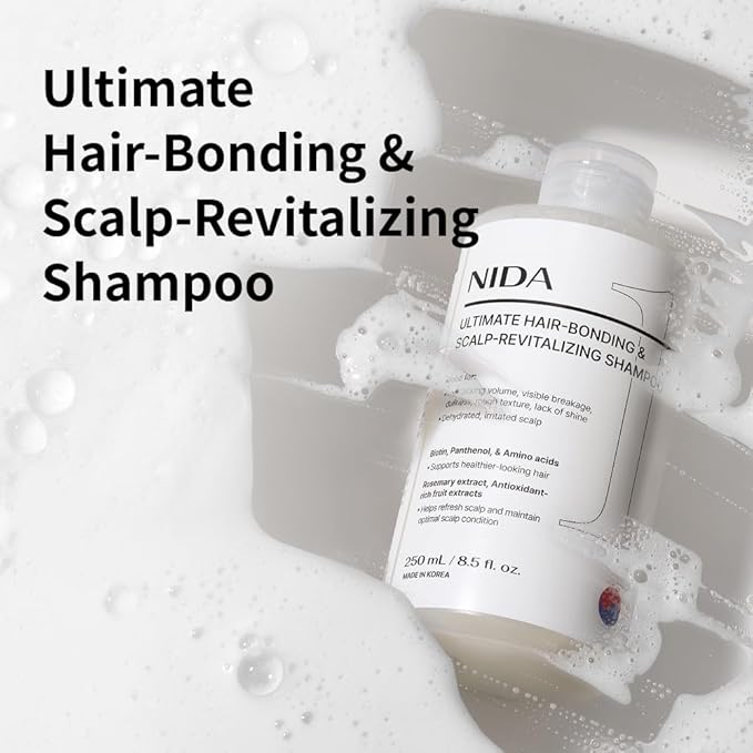 NIDA Ultimate Hair-Bonding & Scalp-Revitalizing Shampoo | Leaves Hair Feeling Soft, Strengthens & Nourishes All Hair Types | 8.5 fl. oz., 250ml