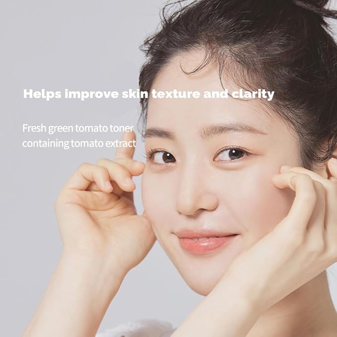 PRETTYSKIN Moisturizing Facial Toner-Gentle Exfoliating & Moisture Boosting Formula – Tomato Extract + Vitamins B, D – for Smooth, Supple Skin 8.45fl.oz (250ml) (Green Tomato AHA BHA PHA)