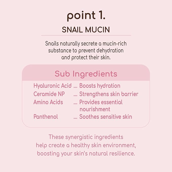 DEARBOO Glass Skin Snail Cream, 80mL – Lightweight Hydrating Facial Moisturizer with Snail Mucin for a Smooth, Radiant-Looking Complexion