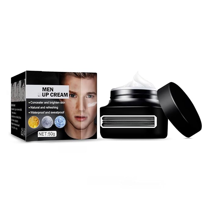 Men's Bare Face Cream, Light Makeup Concealer for Skin Imperfections, Hydrating and Moisturizing Lazy Beauty Face Cream