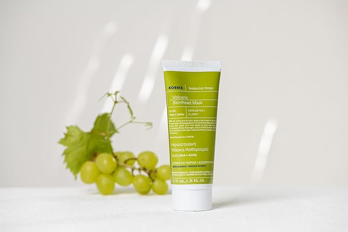 KORRES Santorini Grape Poreless Skin Care Cream, Gel Face Moisturizer with Hyaluronic & Salicylic Acid, Lightweight Shine Control for Oily, Dry & Sensitive Skin, 0.68 fl oz