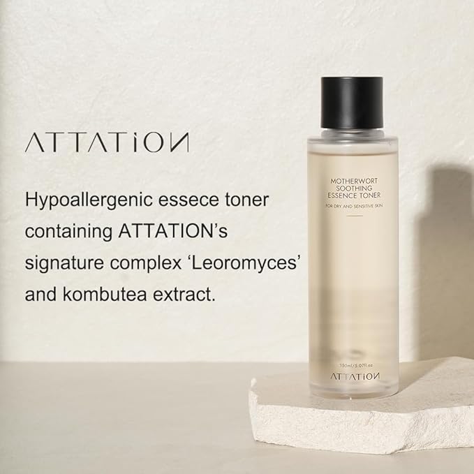 Motherwort Soothing Essence Facial Toner, Herbal Extract, for Dry and Sensitive Skin, Vegan Korean Skincare, Refreshing, Hydrating, Purifying for Glow and Glass Skin 150ml / 5.07fl. oz.