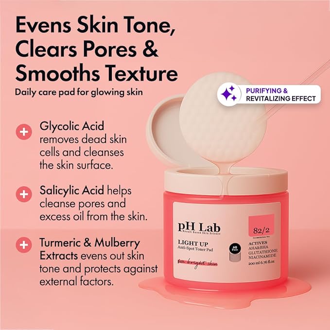 pH Lab Light Up Set, Cleansing Bar, Toner Pad, Anti-Spot Serum, Even Skin Tone, Clean Pores, Help Prevent Blemish Formation