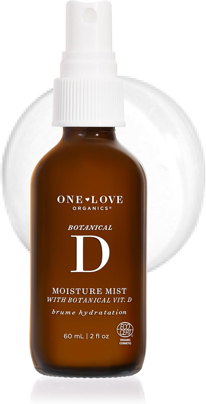 One Love Organics Botanical D Moisture Mist – Hydrating Face Mist & Toner with Vitamin D, Certified Organic & Cruelty Free 2 oz