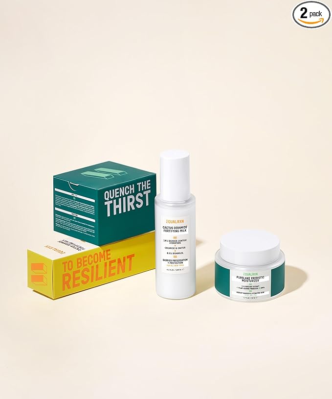 Cactus Ceramide Fortifying Milk and Purslane Prebiotic Moisturizer Bundle Reinforce & Support Moisturizing Skincare