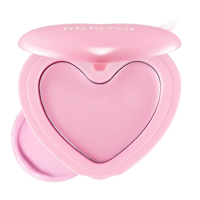 lilybyred Luv Beam Cheek Balm | Heart-Shaped Korean Cream Blush, Semi-Matte Finish, Long-Lasting, Blendable & Buildable, Soft Creamy Texture, Lightweight, Natural Flush, 0.12 oz. (18 Milky Strawberry)