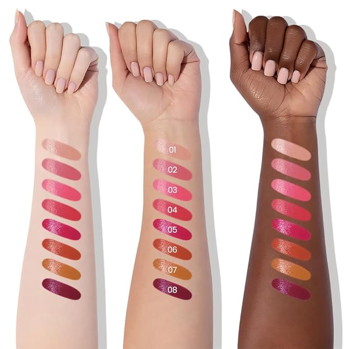 2Pcs Honey Lipstick Tinted Lip Balm Set - Matte Tint Cream Lipsticks for All Skin Tones,Hydrating Lip Stain,Can be Buildable Nourishing Moisturizing Suitable for Women to Every Day Makeup 01&05
