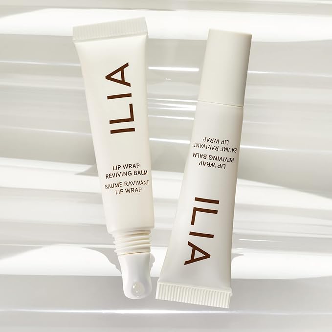 ILIA - Lip Wrap Reviving Balm | Hydtrate, Smooth, Plump | Barrier-Building with Hyaluronic Acid + Sea Succulent | Gluten + Silicone-Free | Non-Toxic, Vegan, Cruelty-Free (Lucid, 0.23 fl oz | 7 ml)