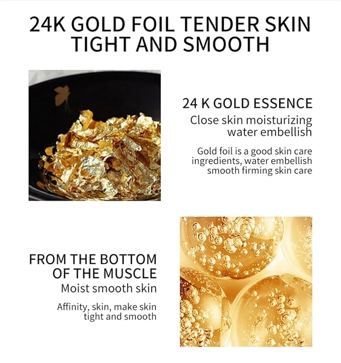 Luxé 24K Gold 5-Piece Skincare Set – Organic Collection with Gold Toner, Essence Milk Serum, Hyaluronic Acid, Collagen, Retinol, Kojic Acid & Vitamin C – Radiance & Luminous Glow for All Skin Types