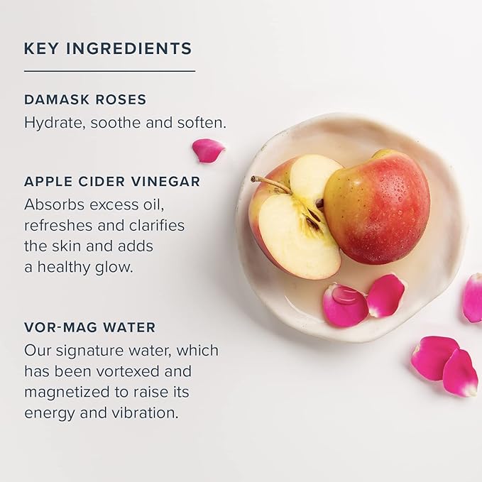 HERITAGE STORE Rosewater & Vinegar - Exfoliating Toner with Apple Cider Vinegar - Oily to Combination Skin - Refreshing Facial Mist Cleans, Refines Pores and Clarifies Skin Hypoallergenic, Vegan, 8oz